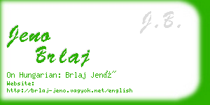 jeno brlaj business card